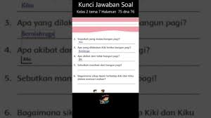 Check spelling or type a new query. Kunci Jawaban Soal Kelas 2 Tema 7 Subtema 2 Pembelajaran 2 Halaman 75 76 Youtube