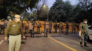Policemen stand guard near the israeli embassy after a blast in the area in new delhi, india, friday, jan. Minor Blast Near Israeli Embassy In Delhi Israel Says Terrorist Incident India News The Indian Express
