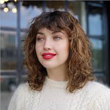 Full fringe with curly bob. The Best Hairstyles For Medium Length Curly Hair Medium Length Curly Hair Curly Hair Styles Naturally Medium Length Hair Styles
