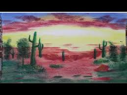 We created this fun painting a while back, and the painting we are working on today is going to be then i began to add the color! Desert Sunset Painting With Cactus Easy Painting For Beginners Painting Ideas Painting With Oil Paints