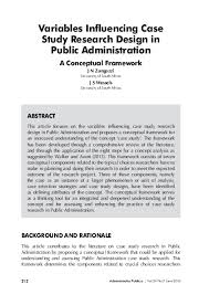Characteristics of an exemplary case study. Pdf Variables Influencing Case Study Research Design In Public Administration A Conceptual Framework Johannes Zongozzi And Jacobus S Wessels Academia Edu