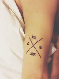 This 213 area code tattoo is pretty cool. 21 Wonderful Roman Numerals Tattoo Designs
