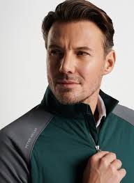 NEW MENS PETER MILLAR GOLF L/S MERGE ELITE HYBRID FULL ZIP JACKET COAT,  MEDIUM