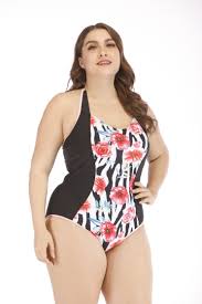 Details About Womens Plus Size Bikini Monokini Swimwear Swimsuit Bathing Suit Flower Strappy