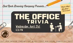 It is thought that the name april comes from the latin word to open and describes the trees opening at springtime. The Office Trivia East Rock Brewing Company