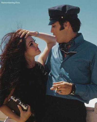 In October 1973, Elvis and Priscilla Presley were photographed leaving the  courthouse in Santa Monica, California, after finalizing their divorce.  Despite the gravity of the moment, both appeared calm and composed —