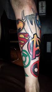 Check out our superhero wall tattoo selection for the very best in unique or custom, handmade pieces from our shops. Super Heroes Tattoo Tattoos Super Hero Tattoos Mermaid Sleeve Tattoos