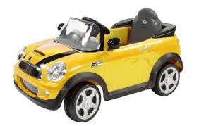 Aria Child Rollplay Mini Cooper 6v Battery Ride On Vehicle Yellow Ride On Toys Kids Ride On Mini Cooper