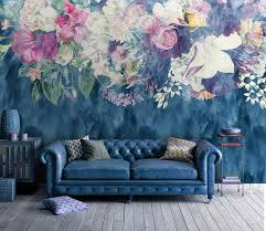 Shown are roses, hydrangeas, peonies, morning glories, orchids, lilacs and other floral wallpaper patterns work especially well in bedrooms and kitchens. Floral Wallpaper Vintage Abstract Rose Flower Wallpaper Bedroom Wall Mural Removable Wall Decal Wall Poster Peel And Stick Wall Decor Wall Decals Murals Home Living Delage Com Br