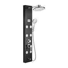 Toulouse Stainless Steel Shower Panel System Height Adjustable Rainfall Shower Head Bath Panel Height Adjustable Toulouse Tub