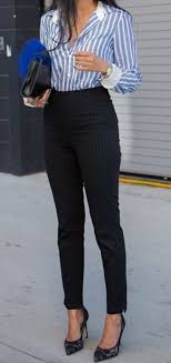 Black High Waist Pants I Just Lovee This Pair Of High Waisted Skinny Pants This Skinny Hi Casual Work Outfits Dress Pants Outfits Best Business Casual Outfits