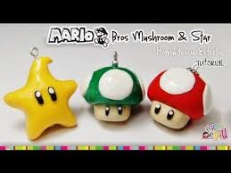 Mario Bros Mushroom Star Polymer Clay Tutorial Hongo Y Estrella De M Fimo Ideen Polymer Clay Jewelry Fimo Clay Y Polymer Clay Art