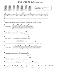 Here Comes The Sun Chords And Tabs Pdf Apple Records George Martin