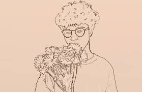 Red aesthetic kpop aesthetic piskel art angry face cool art drawings korean artist photo reference beautiful babies cute guys. Aesthetic Boy With Glasses Drawing Largest Wallpaper Portal