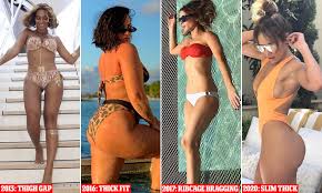 For example, toning your quads or hamstrings will help you achieve skinnier legs while maintaining the fat in your butt. How The Perfect Instagram Body Has Changed In 10 Years Daily Mail Online