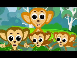 Bes Kucuk Maymun Cocuk Sarkilari Nursery Rhymes Five Little Monkeys Youtube