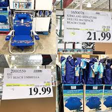 A Must Have If You Go To The Beach Love And Have Both This Chair And Umbrella Kirklandsignature Backpack Be Backpack Beach Chair Costco Deals Beach Chairs
