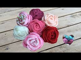 Roses Flowers Tutorial Crochet Very Easy English Subtitles Youtube