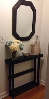 I Love How Skinny This Table Is Our Entry Is Too Narrow For Much Furniture And It S Open With Doorways To Foyer Decorating Tiny Entryway Foyer Ideas Entryway