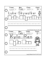 Trace Copy Box And Color To Practice Handwriting With Star Wars Characters There Are Two Differ Handwriting Activities Star Wars Classroom Learn Handwriting