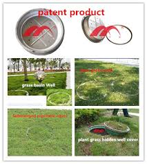 sinking type well ocver lawn green