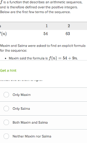 Explicit Formulas For Arithmetic Sequences Algebra