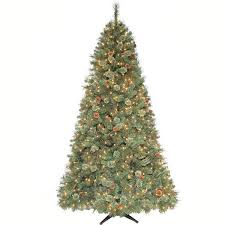 Martha Stewart Living 7 5 Ft Pre Lit Sparkling Pine Artificial Christmas Tree With Clear Lights A Fir Christmas Tree Christmas Tree Artificial Christmas Tree