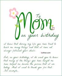 Make your mother's birthday fabulous and send her this festive card just for her! Mother Birthday Card Sayings Best Happy Birthday Wishes