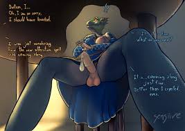 Futa Argonian in a sensual pose- Hentai art