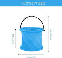 Multifunctional Foldable Bucket, 2 Pieces Foldable Beach Bucket, No Compartments Effortless Foldable PP Bucket, Travel Beach Bucket for Painting, ...
