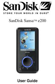 Sandisk Sansa E200 User Manual Pdf Download Manualslib