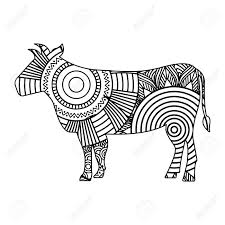 More muscular and aggressive than the females of the same species, the cows, bulls have long been an. Hand Drawn For Adult Coloring Pages With Bull Sketch Vector Illustration Royalty Free Cliparts Vectors And Stock Illustration Image 93870169