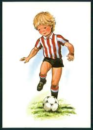 Art Soccer Football Child Boy Original Old 1960s Postcard Set Of 5 Cute Cards 50th 80th Futebol Desenhos E Ilustracao