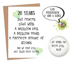 All of these years you've heard me nag. 20th Wedding Anniversary Card 20th Anniversary Card 20 Year Etsy Anniversary Cards For Husband Anniversary Funny Funny Anniversary Cards