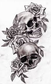 Black And White Skull And Rose Tattoos Skull And Roses By Slabzzz On Deviantart Skull Rose Tattoos Tattoos Skull Tattoo Design