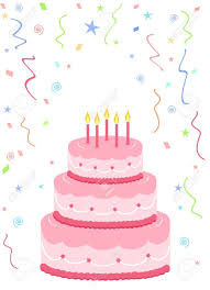 Birthday Cake With Lots Of Candles Cartoon 32 Wonderful Image Of Pink Birthday Cake Birijus Com Birthday Cake Illustration Pink Birthday Cakes Butterfly Birthday Cakes