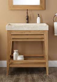 Eviva's best selling bathroom vanity, the acclaim, is now available in sizes 24, 28 or 30 inches to match your unique small bathroom. 30 Aurelia Teak Trough Sink Vanity Bathroom Teak Bathroom Teak Vanity Teak Bathroom Vanity