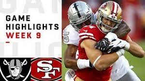 49ers in first game since 2019. Raiders Vs 49ers Week 9 Highlights Nfl 2018 Youtube