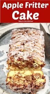 Apple Fritter Cake Easy Recipe Miss In The Kitchen Apple Fritter Cake Apple Fritters Apple Cake Recipes