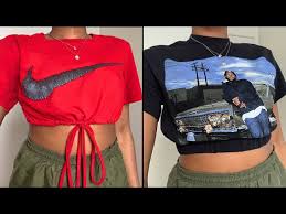 Use the excess fabric to make the tie front pieces. Diy Two Styles Of Crop Tops From T Shirts Upstyle