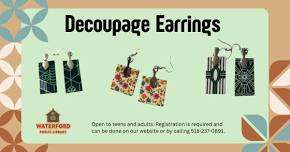 Decoupage Earrings