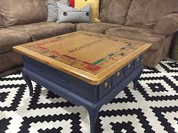 This happy game table is coffee table size measuring 16h x 42w x 23d. So I Knew I Wanted To Turn This Coffee Table Into A Game Table Of Some Sort Since It Was No Longer In My F Game Room Basement Game Room Family