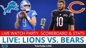 Howard will have to handle the biggest workload of his young career in place of jeremy langford (right ankle). Lions Vs Bears Live Livestream Nfl Detroit Lions Vs Chicago Bears Live Free Lions Vs Bears Live Game Bears Vs Lions Game Live Detroit Lions Vs Chicago Bears Live Nfl Bears
