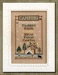 Camping counted cross stitch patterns. Country Cottage Needleworks Camping Trip Cross Stitch Pattern 123stitch