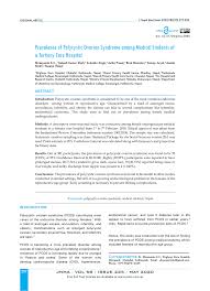 Pdf Screening Of Polycystic Ovarian Syndrome Among Medical Students Of A Tertiary Care Hospital