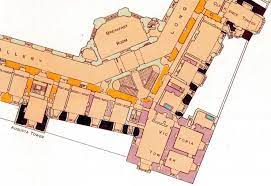 Windsor castle is exactly what you expect a castle to look like with a round tower, a moat (well dry moat), and castle walls up on a hill. Windsor Castle The Private Apartments Main Floor Castle Floor Plan Castle Plans Castles In England