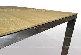 Esstisch (160 x 100 cm) ausziehbar & furniert eiche hell: Esstisch Eiche Ausziehbar 160 X 80 Cm Edelstahl Tischmoebel De