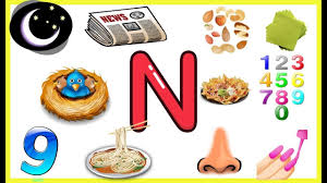 Letter N Things That Begins With Alphabet N Words Starts With N Objects Letter N Lettering Montessori Materials