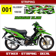 Efeknya, area di bawah jok jadi penuh untuk bagasi yang berkapasitas 16,3 liter. Stiker Striping Decal Kawasaki Zx 130 Variasi Ar Lazada Indonesia