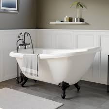 Check spelling or type a new query. Acrylic Slipper Bathtub Complete Deck Mount Plumbing Package
